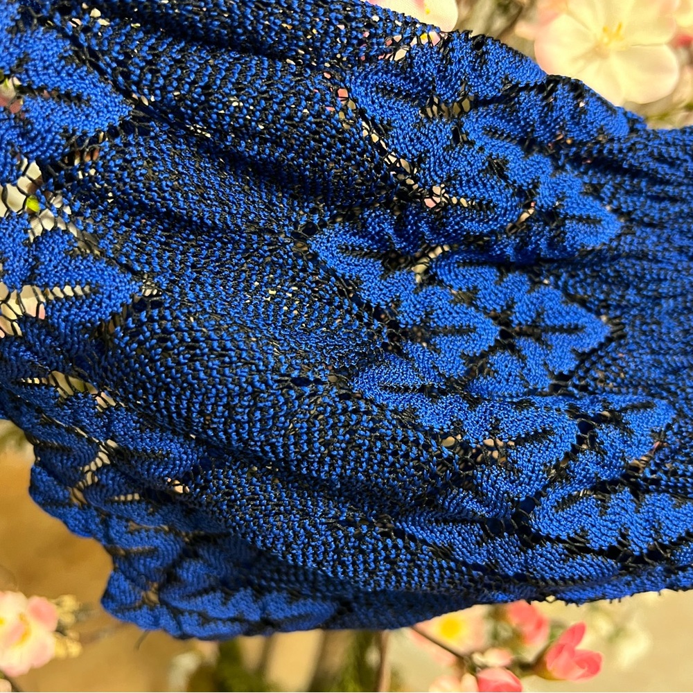 Free People Blue Lace Simone Long Sleeve Mini Dress - Picture 6 of 10